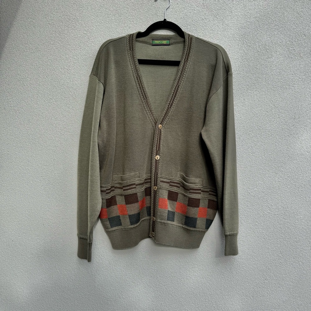 VINTAGE Grandpa cardigan sweater wool